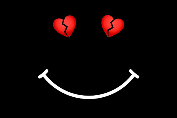 Minimalist Broken Red Heart Smile Mobile Wallpaper – Free HD Download hear broken mobile wallpaper